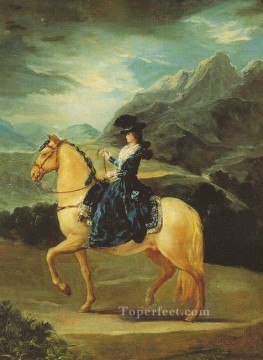  Maria Works - Maria Teresa of Vallabriga on Horseback portrait Francisco Goya
